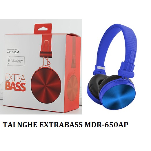 Sản phẩm: Tai nghe chụp tai thể thao siêu trầm EXTRABASS MDR-650AP [HÀNG NHẬP KHẨU] - Màu đỏ