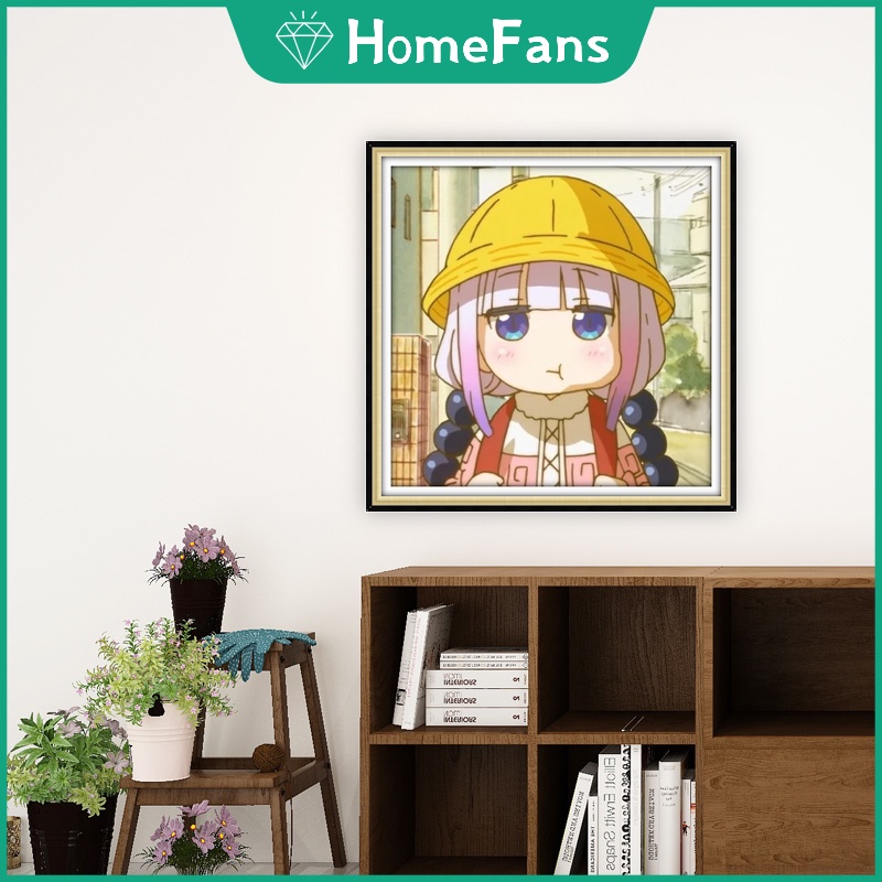 Bộ Tranh Đính Đá 5D Tự Làm Hình Nhân Vật Hoạt Hình Nhật Bản 30x30cm / 40x40cm / 50x50cm