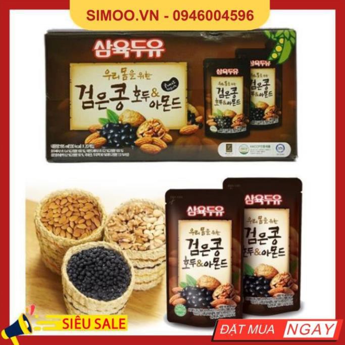 💥 ⚡ SẢN PHẨM CHÍNH HÃNG 💥 ⚡ Sữa Óc Chó Đậu Đen Hạnh Nhân Sahmyook Foods Hàn Quốc, Hộp 20 gói *195ml 💥 ⚡