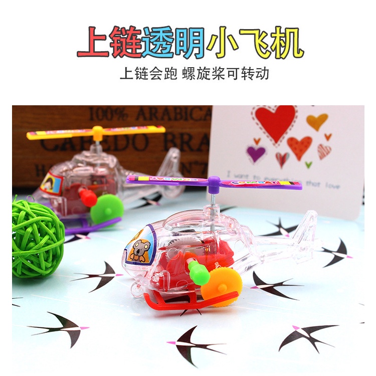 1 Máy Bay Đồ Chơi mini Lên Dây Cót Màu Trong Suốt Cho Bé