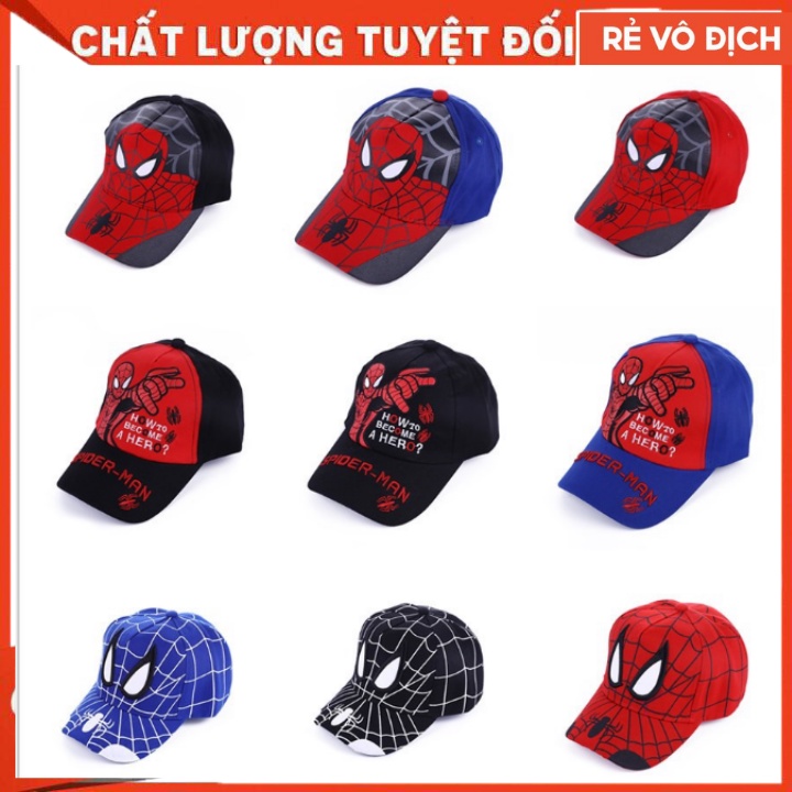 [❤️RẺ VÔ ĐỊCH❤️] Mũ Lưỡi Trai Siêu Nhân cho bé (3 đến 8 tuổi), nón kết trẻ em SIÊU NHÂN SPIDERMAN 3D cho bé