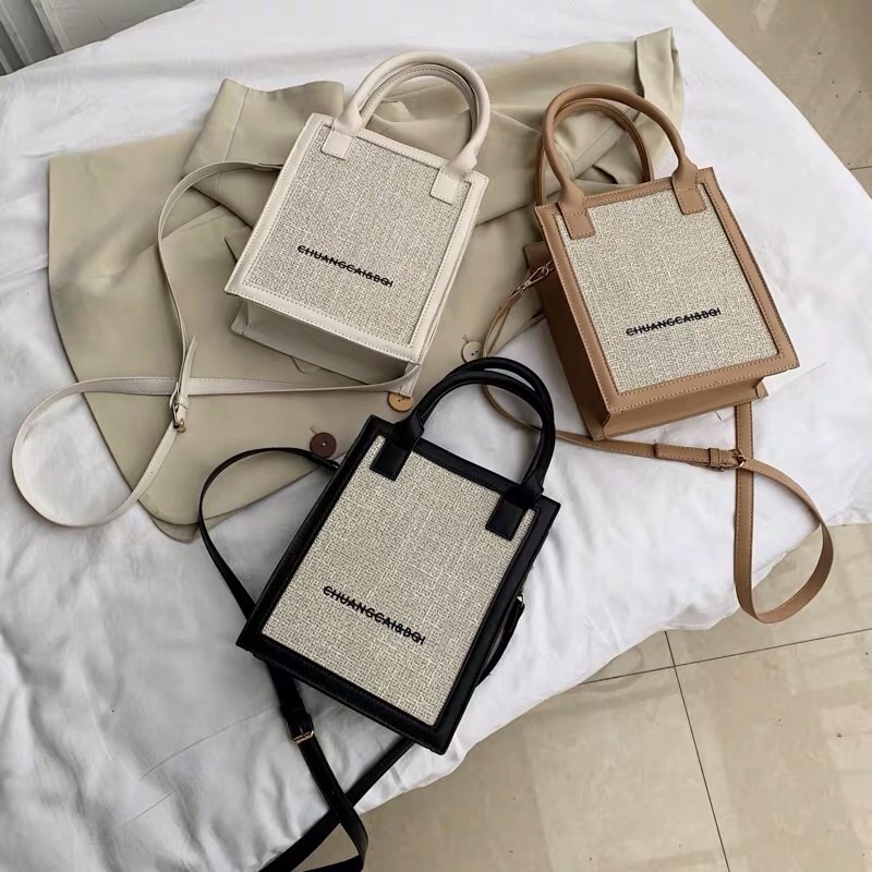 TÚI XÁCH ĐEO CHÉO HÌNH CHỮ NHẬT ĐỨNG PHONG CÁCH VINTAGE - 2N.House