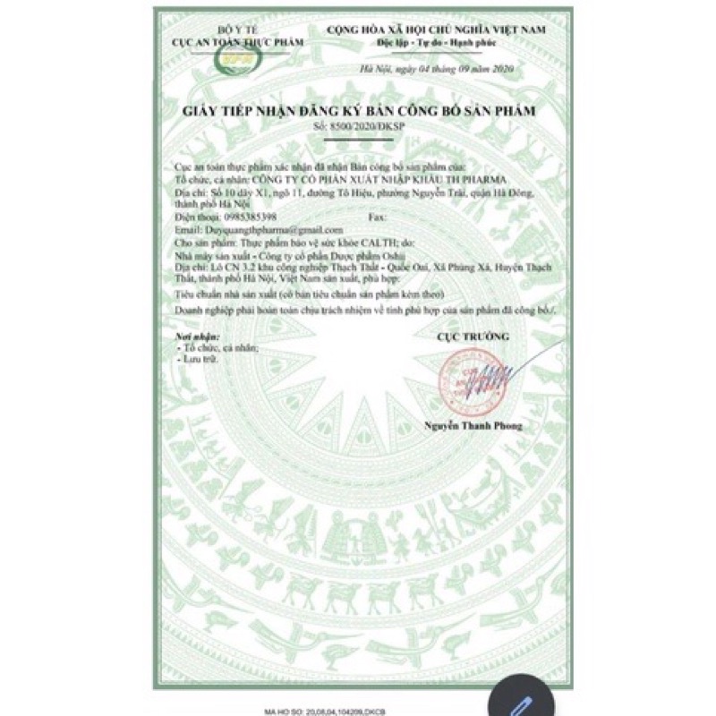 Viên uống bổ sung Canxi , Vitamin D3, lọ 30 viên