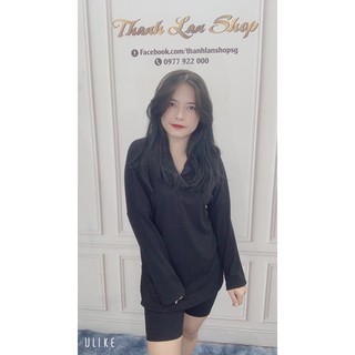 Bộ Ngố Nữ Thun Gân Tay Dài