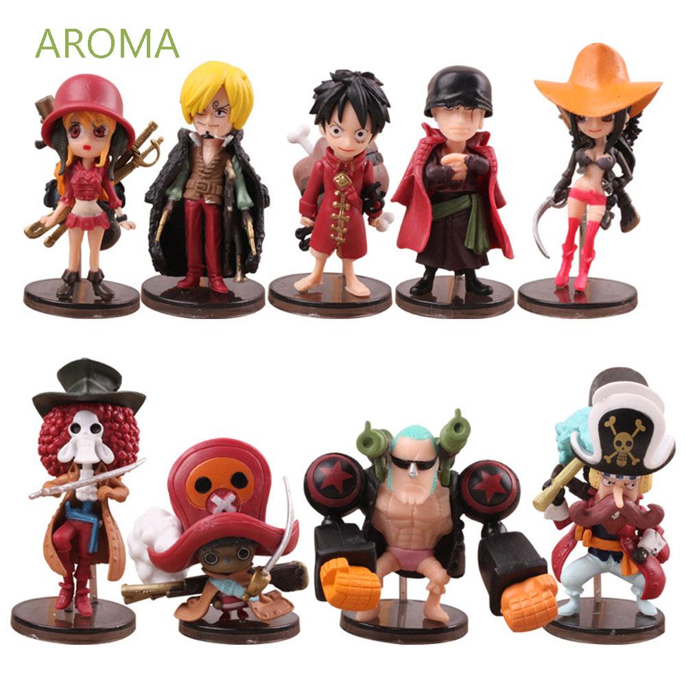 Set 9 Mô Hình Nhân Vật Phim Hoạt Hình One Piece Bằng Pvc