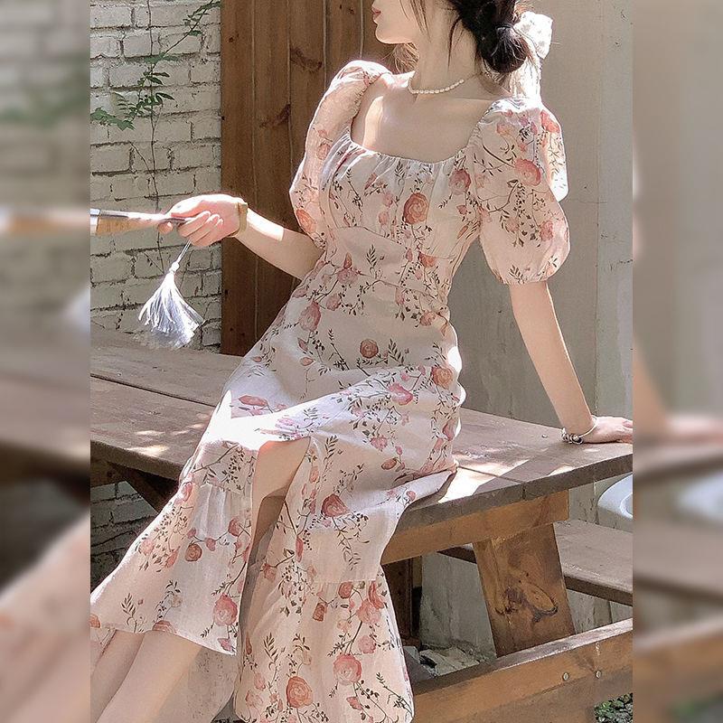 Đầm Hoa Dáng Ôm Thời Trang Mùa Hè Pháp 2022 Mới