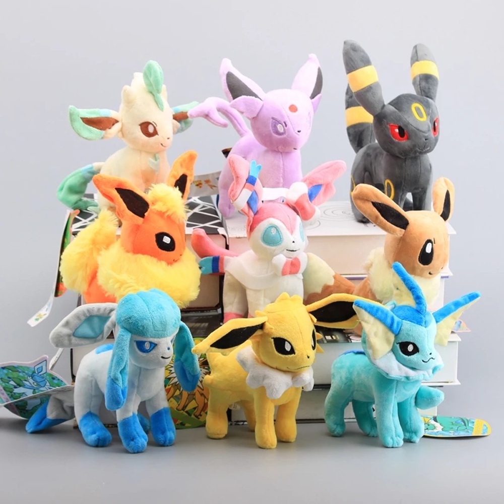 Đồ chơi vải nhung mềm mại hình Pokemon dành cho bé