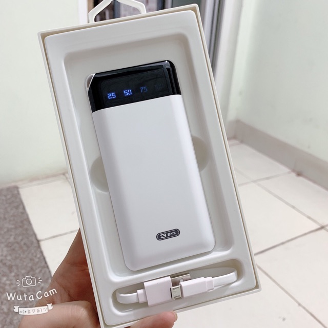 Sạc Dự Phòng BYZ B108 Dung Lượng 10000mah 2 Cổng Sạc Nhanh Có Đèn Báo % Pin