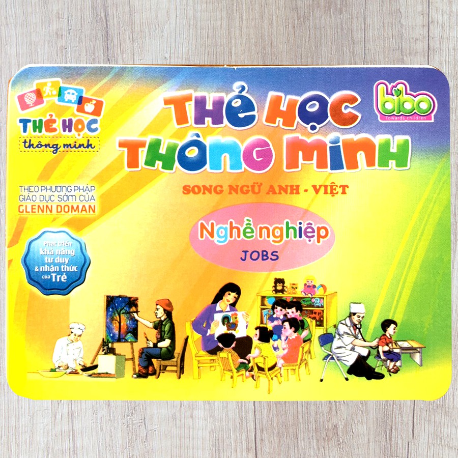 Thẻ Học Thông Minh Theo Phương Pháp Glenn Doman Chủ Đề Nghề Nghiệp Cho Bé Học Song Ngữ Anh- Việt