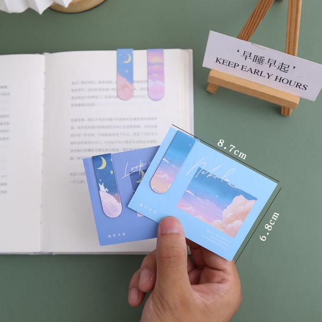 Kẹp Đánh Dấu Trang Sách Từ Tính Hình Đám Mây Biển Xinh Xắn