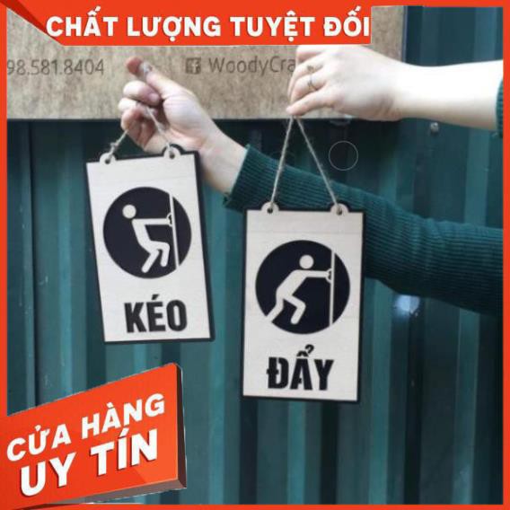 Bảng Gỗ Trang Trí Decor - Mẫu Kéo Vào, Đẩy Ra - Bảng Gỗ