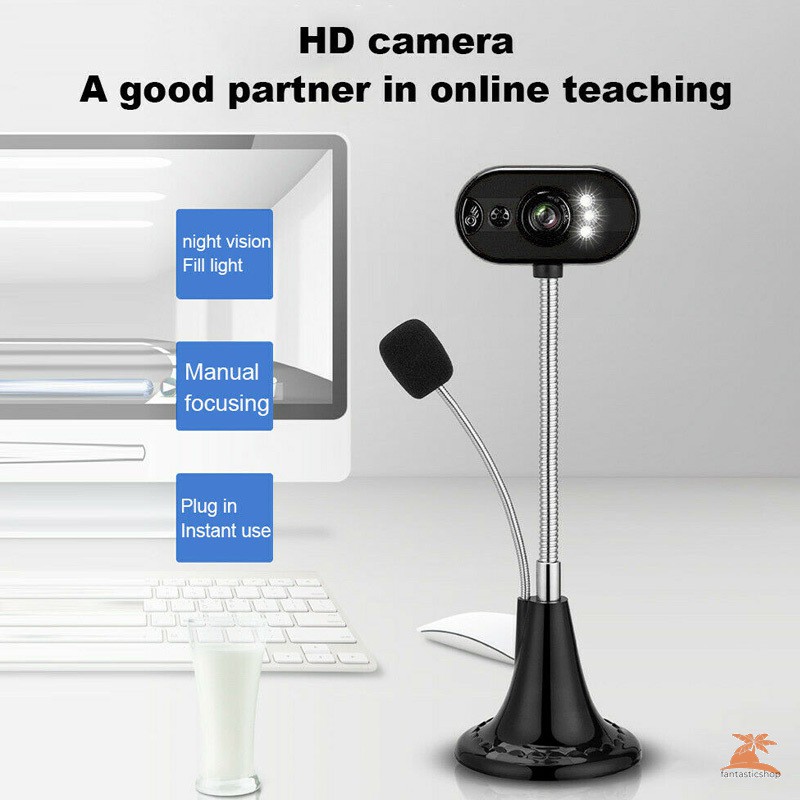 ✨COD✨ Camera webcam USB HD với Mic Night Vision cho máy tính để bàn PC Máy tính xách tay Văn phòng tại nhà | BigBuy360 - bigbuy360.vn
