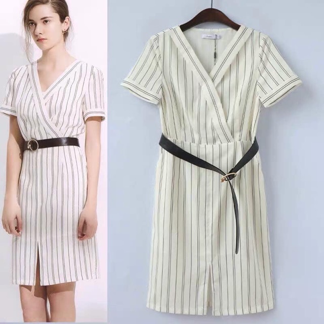 Váy kẻ đen trắng