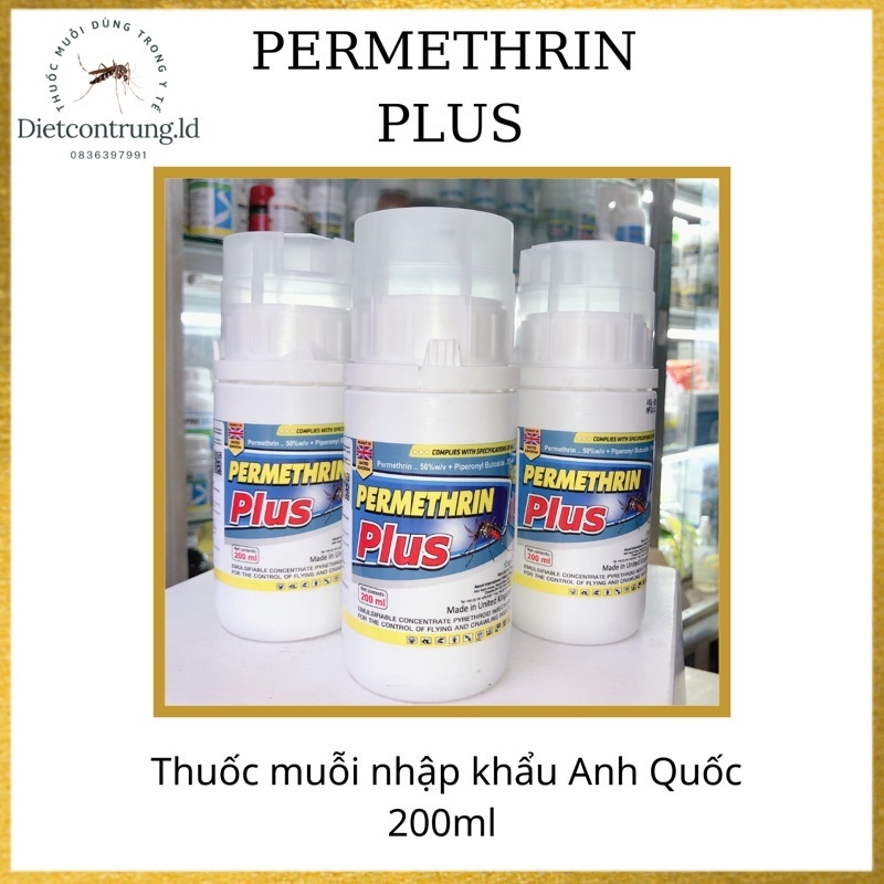 Thuốc diệt côn trùng nhập khẩu Permethrin Plus 200ml ''