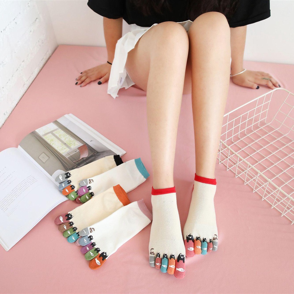 Vớ Xỏ Năm Ngón Bằng Cotton Dành Cho Nữ