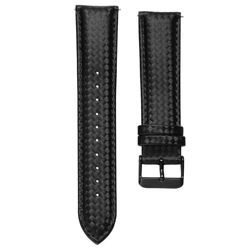 Black Carbon Fiber Leather Watch Strap Band For Samsung Gear S3 S2 Classic 20/22 mm Width Quick Release