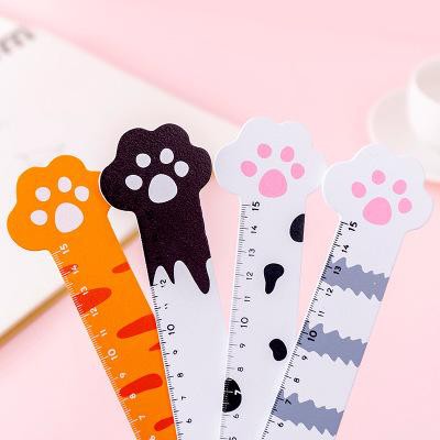 thước kẻ chân mèo TH29 thước kẻ cute thước kẻ dễ thương 12 cm