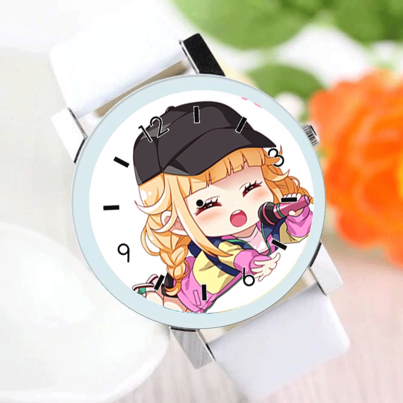 Đồng hồ đeo tay nam nữ in hình KHỔNG MINH THÍCH ĐI QUẨY anime chibi thời trang cá tính