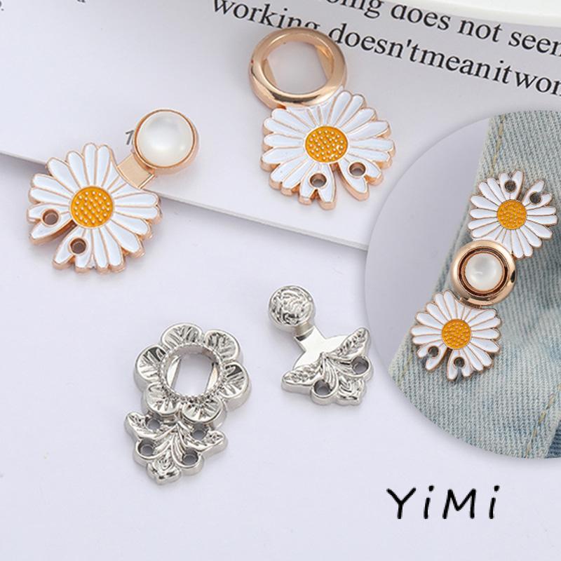 Nút Kim Loại Hình Hoa Cúc Nhỏ Gắn Eo Quần Jean Có Thể Tháo Rời