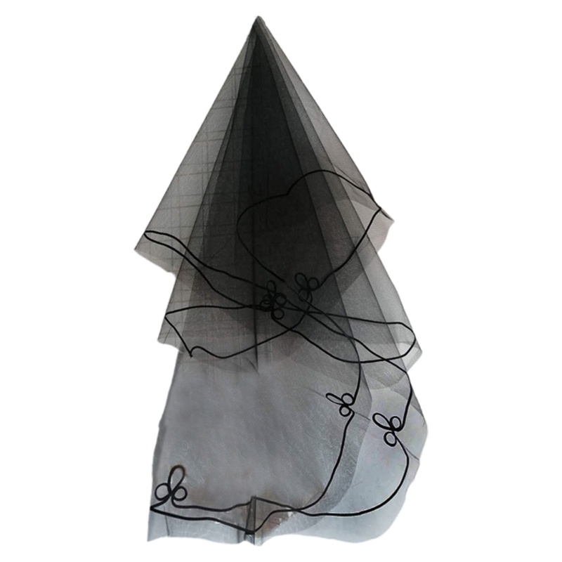 Mạng Che Mặt Bằng Vải Tuyn Hai Lớp Hóa Trang Halloween Cho Cô Dâu