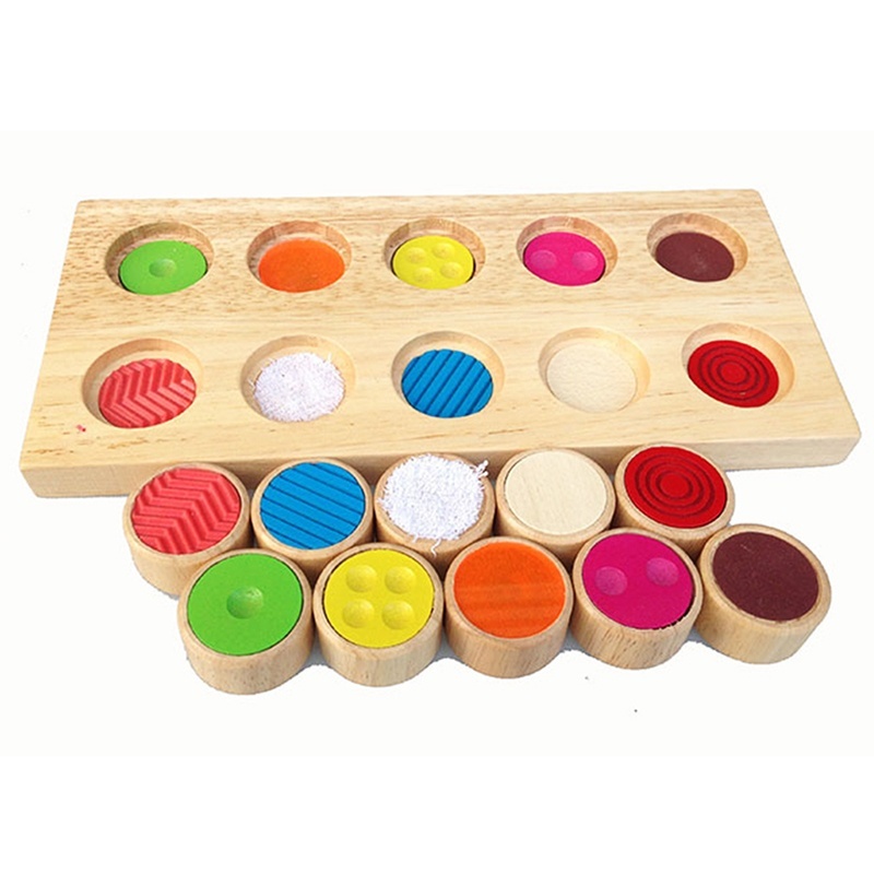 Multicolor Memory Children's Puzzle Wood Toys Baby Color Early Education Teaching Aids