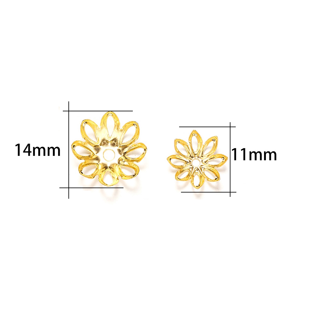 Set 100 phụ kiện chặn hạt St.kunkka làm trang sức hình hoa tùy chọn màu sắc