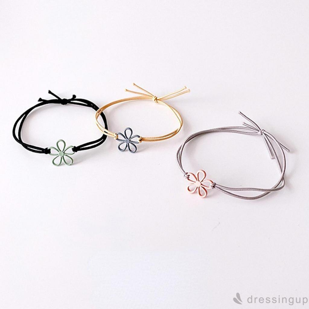 Dây cột tóc hình hoa màu sắc ngọt ngào dễ thương cho nữ