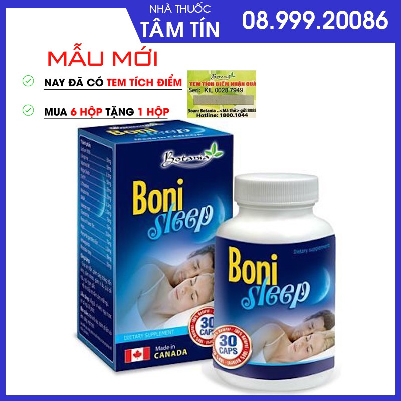 [CHÍNH HÃNG Tích điểm Mua 6 Tặng 1 ] BoniSleep (30 viên)