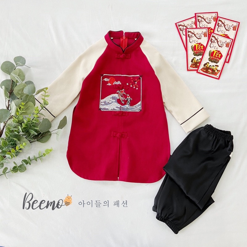 Set Hanbok áo dài cách tân bé trai (kèm quần)