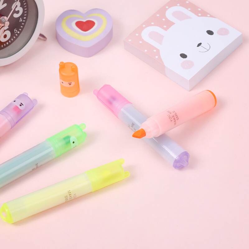 Bút Dạ Quang Mini Họa Tiết Hoạt Hình Dễ Thương