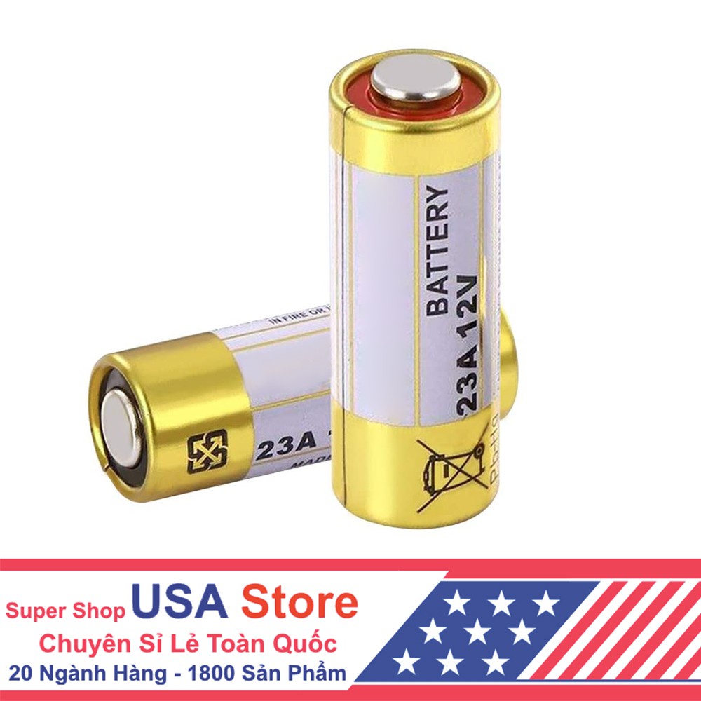 Bán Sỉ 1 Viên Pin Lùn 23A - 12V Cho Chuông Cửa, Điều Khiển Cửa Cuốn, Remote Báo Chống Trộm