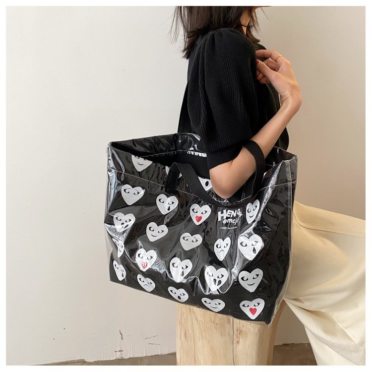 Túi tote túi vải canvas bóng kính phong cách thời trang hàn quốc