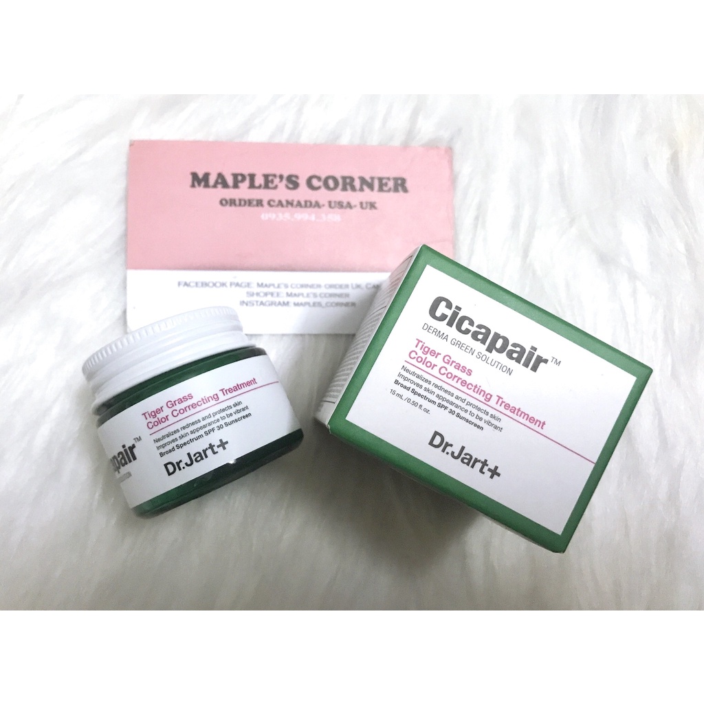 Kem dưỡng chống nắng phục hồi da Dr. Jart+ Cicapair Tiger Grass Color Correcting Treatment