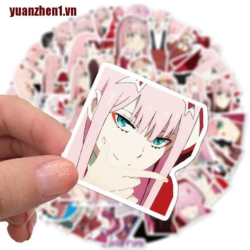 [YUANZHEN1] 100 Miếng Dán Anime Darling in the Franxx Chống Nước Trang Trí Laptop Hành Lý