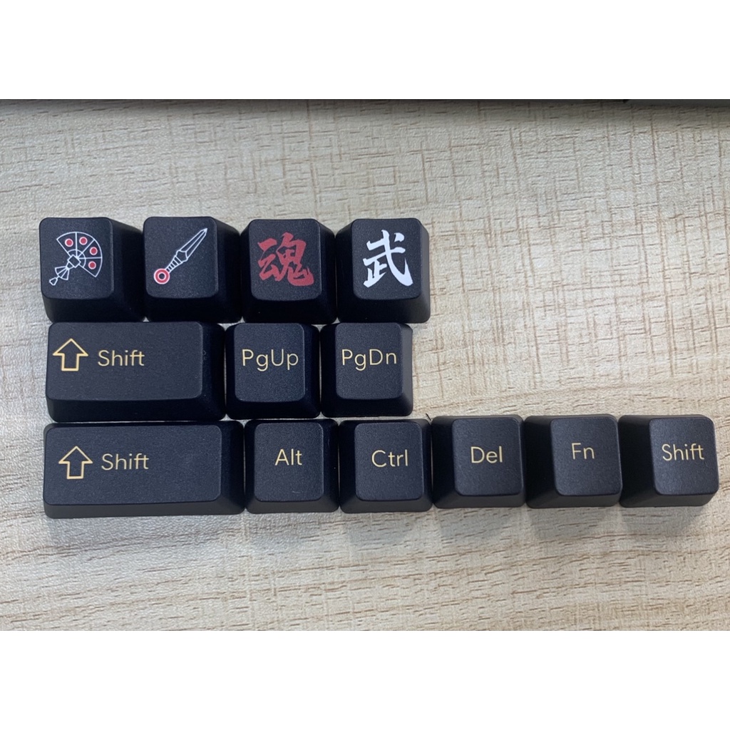 Keycap Cho Bàn Phím Cơ Red Samurai Thick PBT Dyesub 117 Phím Cherry Profile Của EZPC