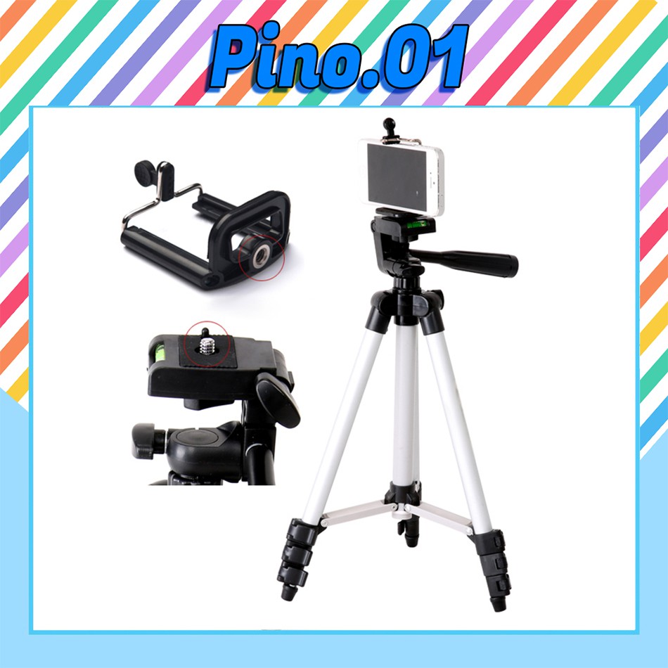 Gậy 3 Chân Tripod Mini TF- 3110, 3120 Kéo Dài Được Và Giá Đỡ Điện Thoại