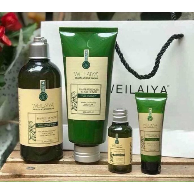 Bộ dầu gội gừng weilaiya tặng sét mini ( ko hộp)