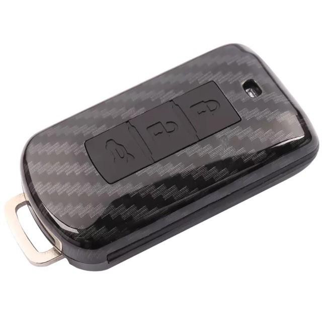 Ốp chìa khóa carbon xe Mitsu Xpander 2018-2019- kèm móc khóa