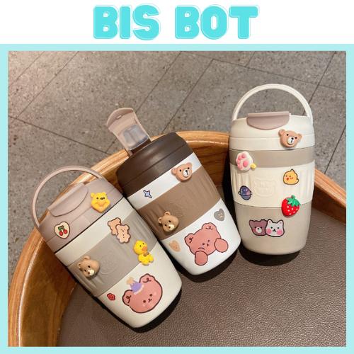 Bình nước giữ nhiệt cute, bình nước bình giữ nhiệt inox 304 an toàn, đựng nước