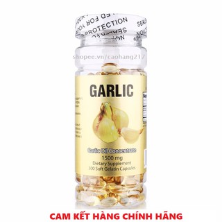 Tinh dầu tỏi không mùi Garlic Oil Concentrate NuHealth Mỹ lọ 300 viên tăng cường đề kháng, cam kết chính hãng