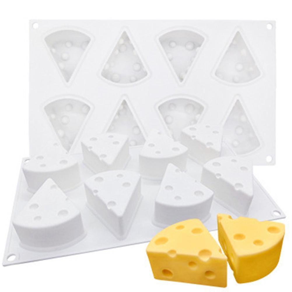 Khuôn Làm Bánh Phô Mai / Kẹo / Món Tráng Miệng Hình Phô Mai 3D DIY Có Thể Tái Sử Dụng
