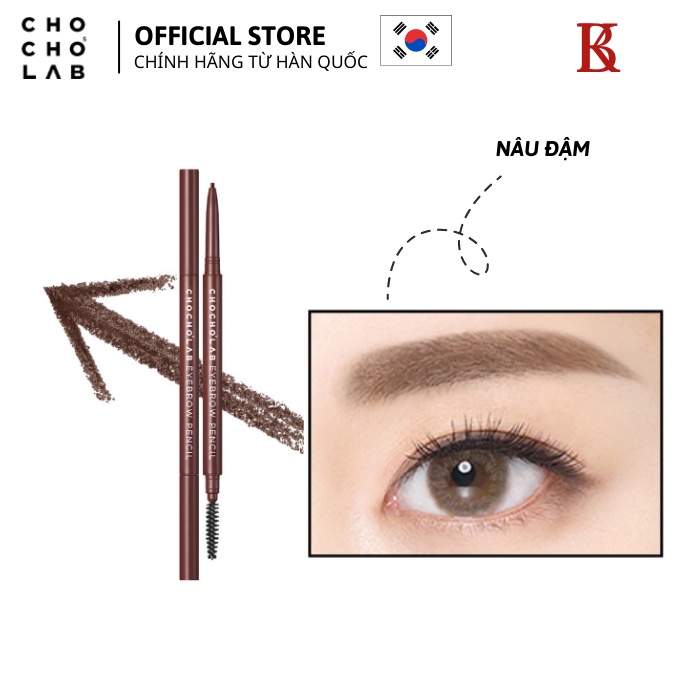 Chì Kẻ Chân Mày Chocho'slab Màu Tự Nhiên, Đầu Chì Thon Gọn Dễ Sử Dụng, Eyebrow Pencil 3 màu