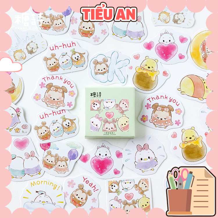 Bộ sticker/ Hình dán Kiểu Dáng Hình Gấu Pooh