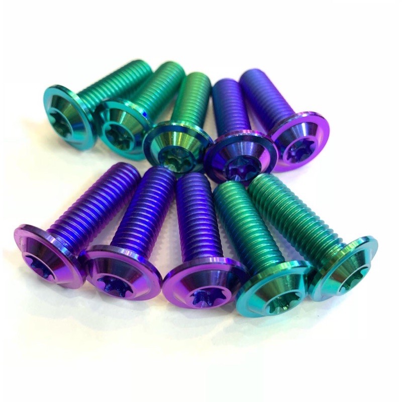 Ốc Titannium 8li25 Dù Mỏng Gắn Đĩa Các Loại Xe