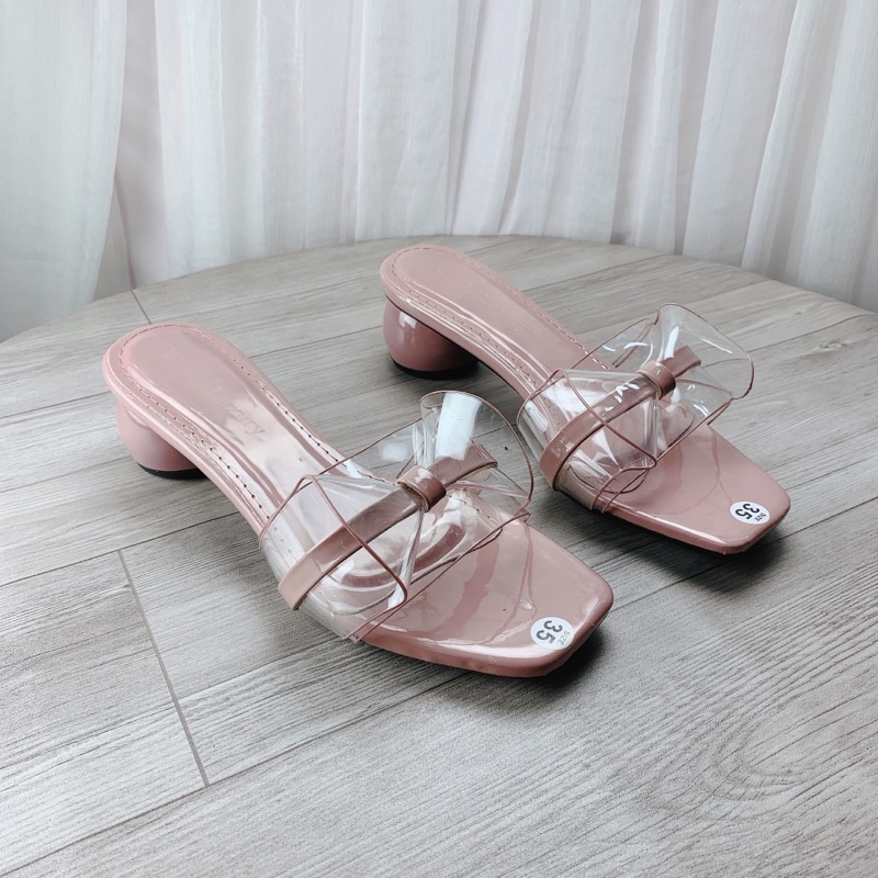 Guốc cao gót nơ dáng hàn quốc siêu rẻ cao 5p - mã 749