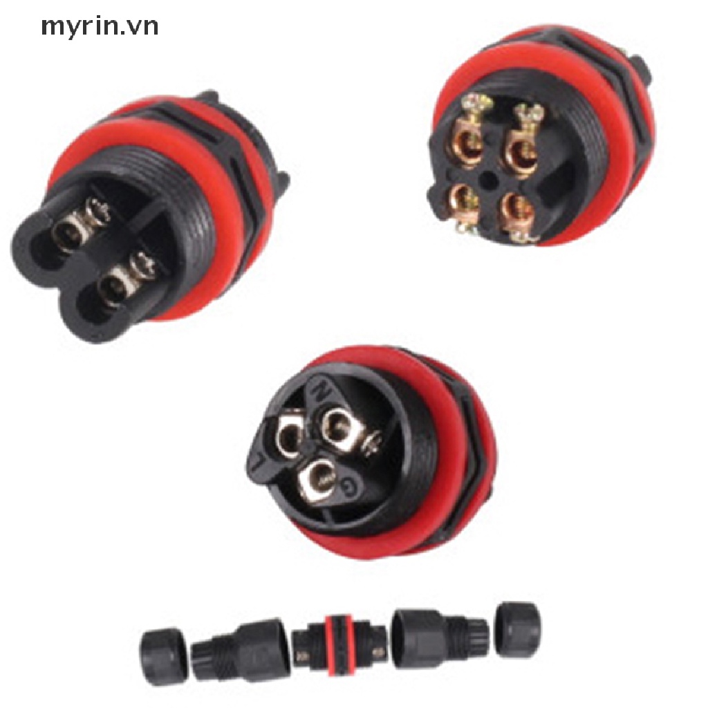 Set 2 Đầu Nối Dây Cáp Chống Thấm Nước 3p 4p Tiện Dụng