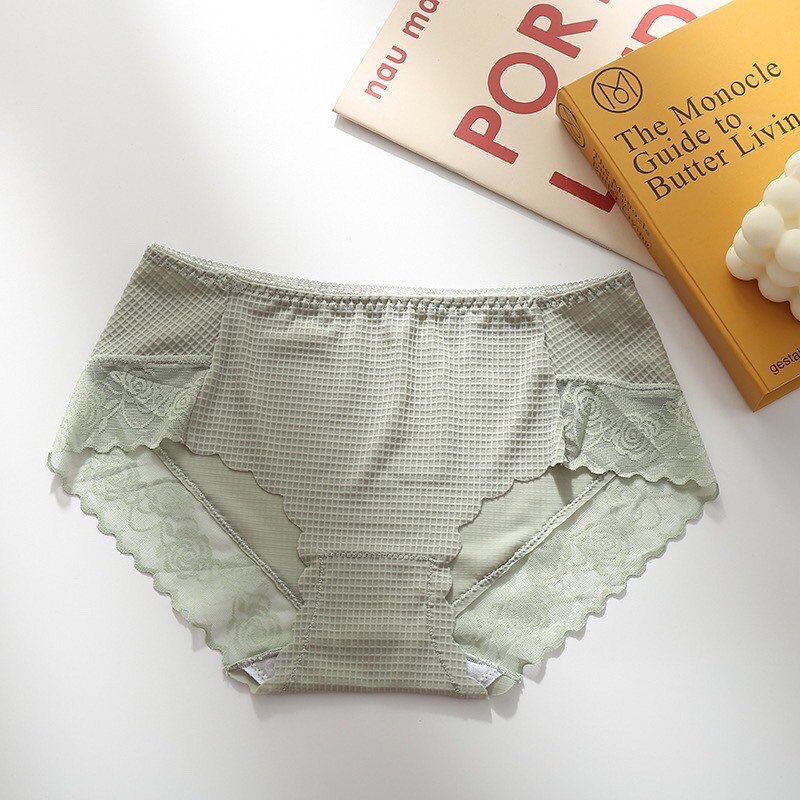 COMBO QUẦN LÓT COTTON PHỐI REN CAO CẤP 2207#