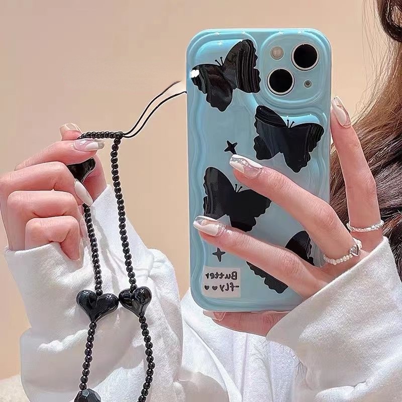 Ốp Điện Thoại In Hình Bướm Hoạt Hình Cho iPhone 12 13 11 Pro Max X Xs Max Xr