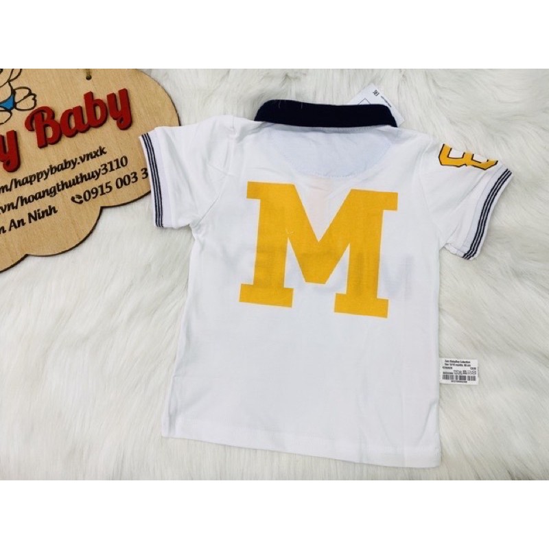 Áo polo trắng cộc tay mickey Zara 1-5Y (có ảnh thật)