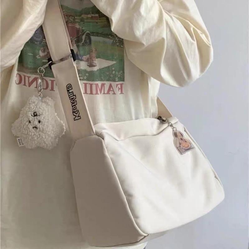 Túi Đeo Chéo Canvas Nam Nữ Phong Cách Hàn Quốc